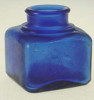 Machine-made cobalt blue square ink; click to enlarge.