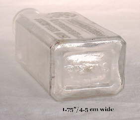 PARIS embossed base on a Blake style druggist bottle; click to enlarge.