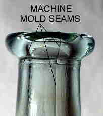 Close-up picture of a machine-made finish; click to enlarge.